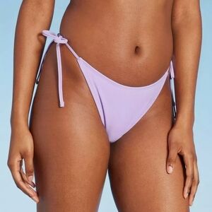 Lavender-SideTies-high Leg- Extra Cheeky- Bikini Bottom